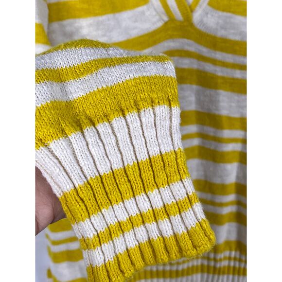 Gap Women Yellow Stripes Knit Sweater V Neck Size XS - Picture 6 of 9